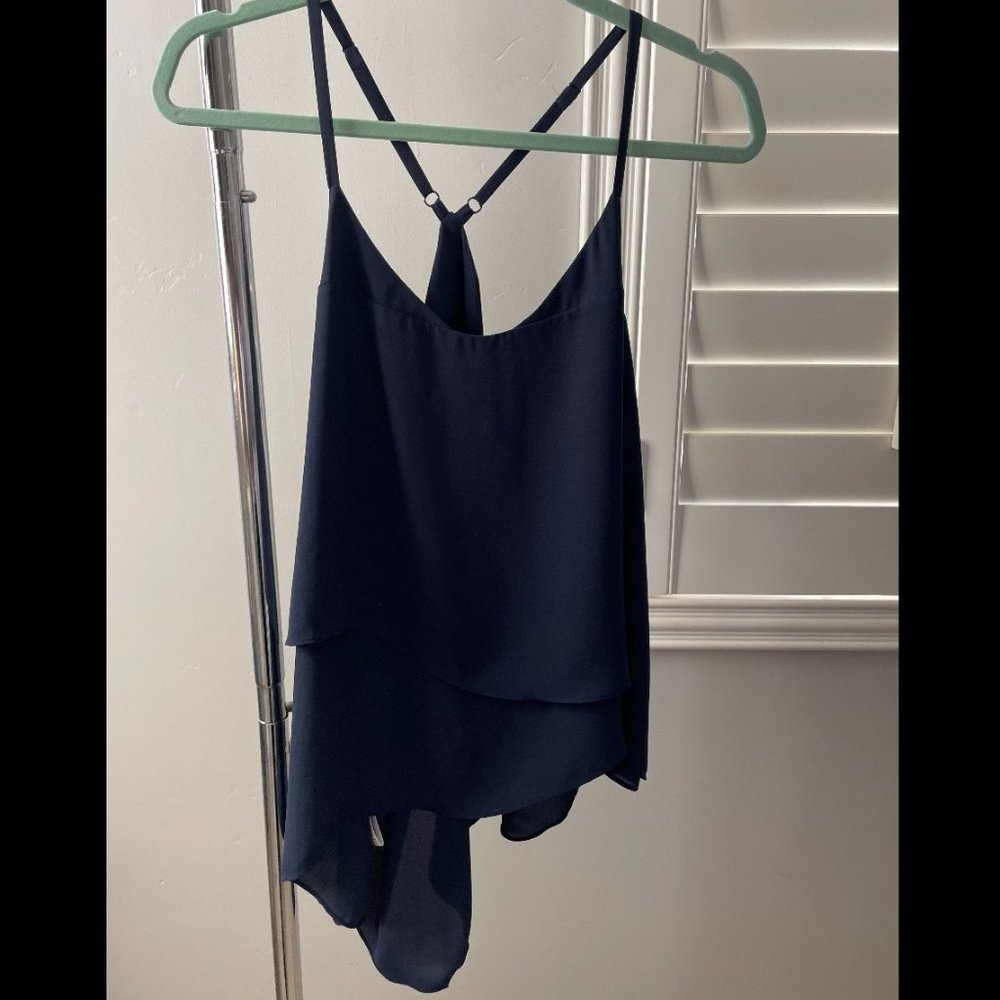 BCBGMaxAzria Navy Blue Tank Top